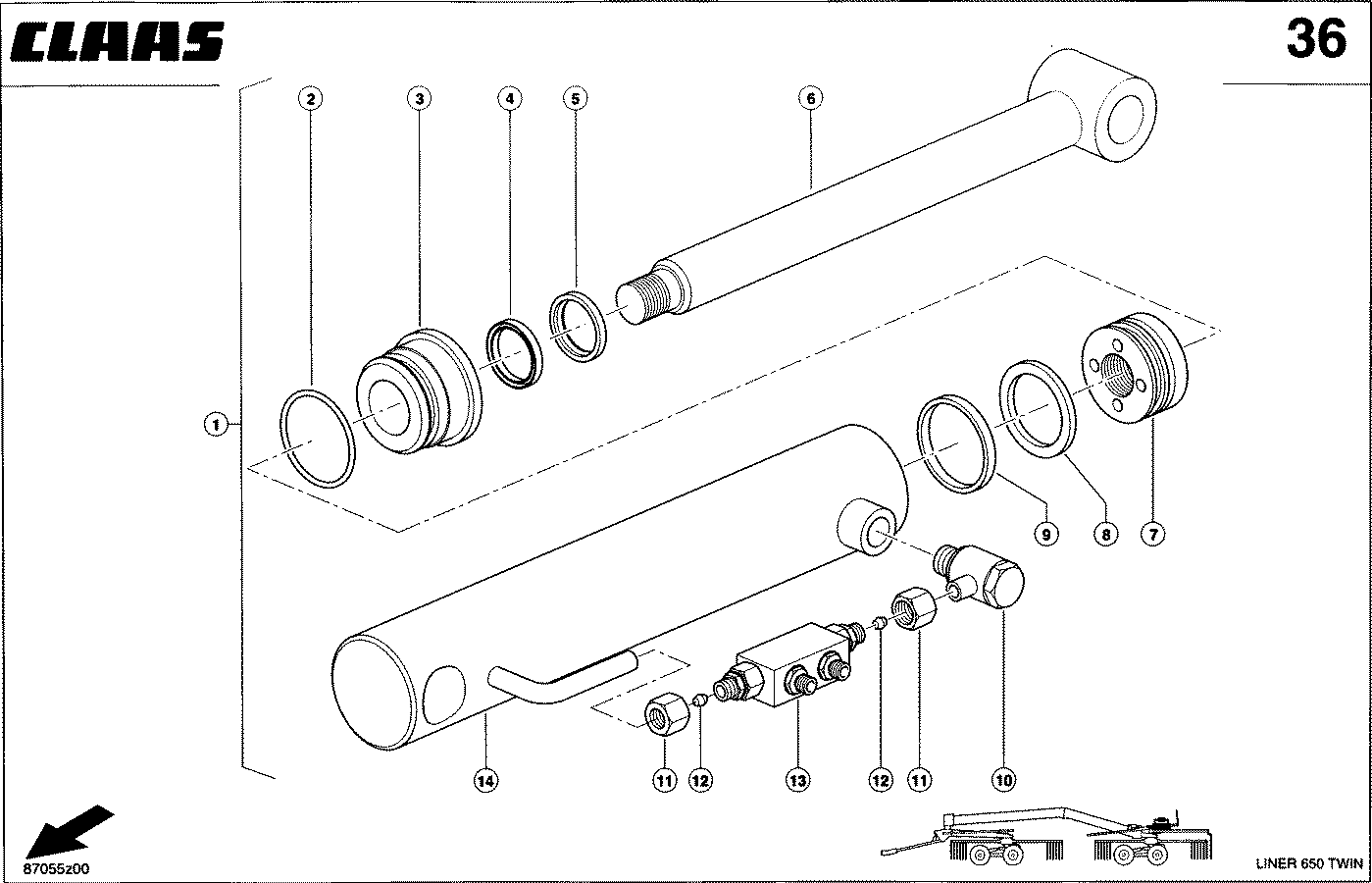 LINER - HYDRAULIKZYLINDER - KREISELSTELLUNG