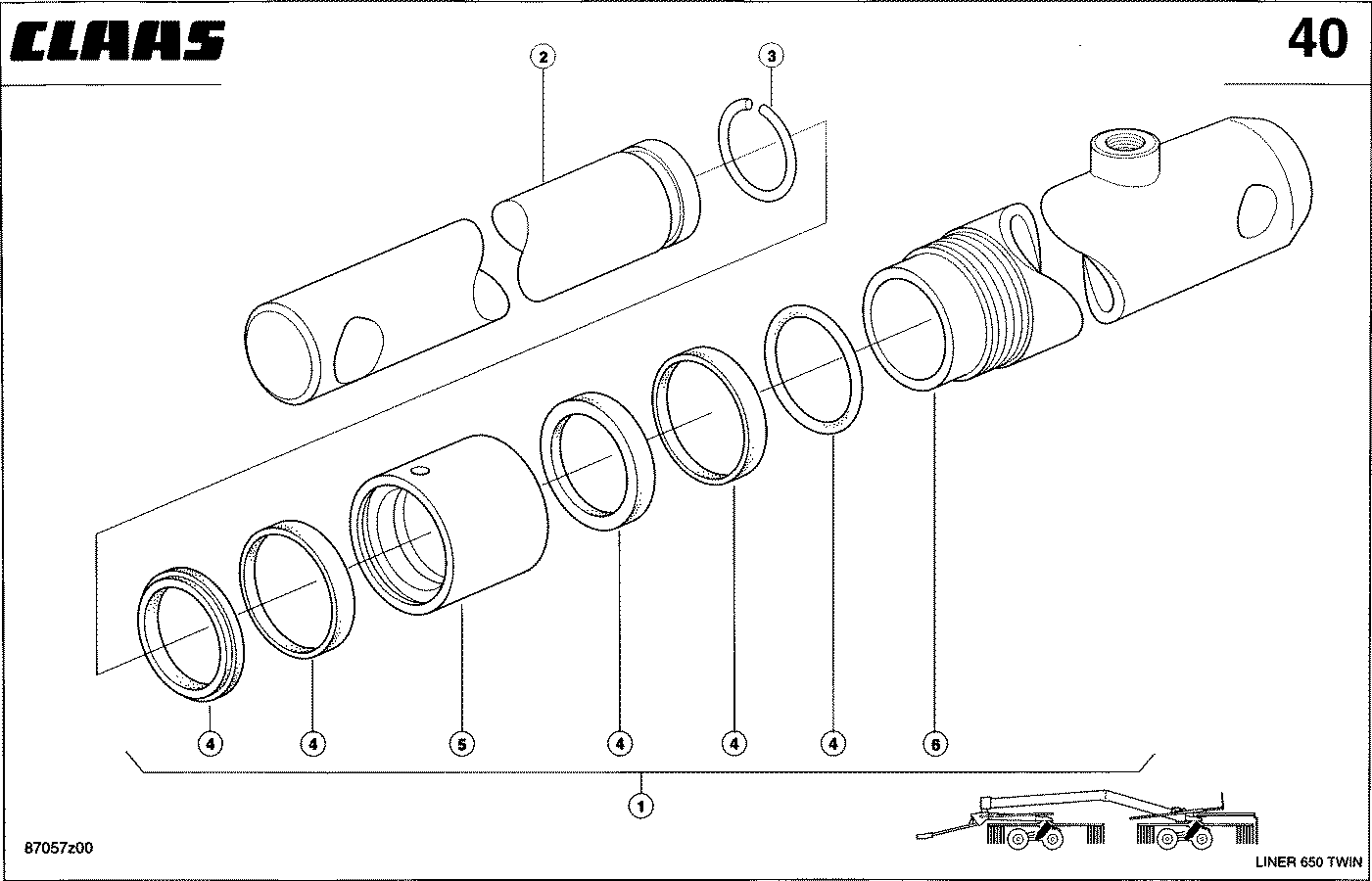 LINER - HYDRAULIKZYLINDER - FAHRWERK