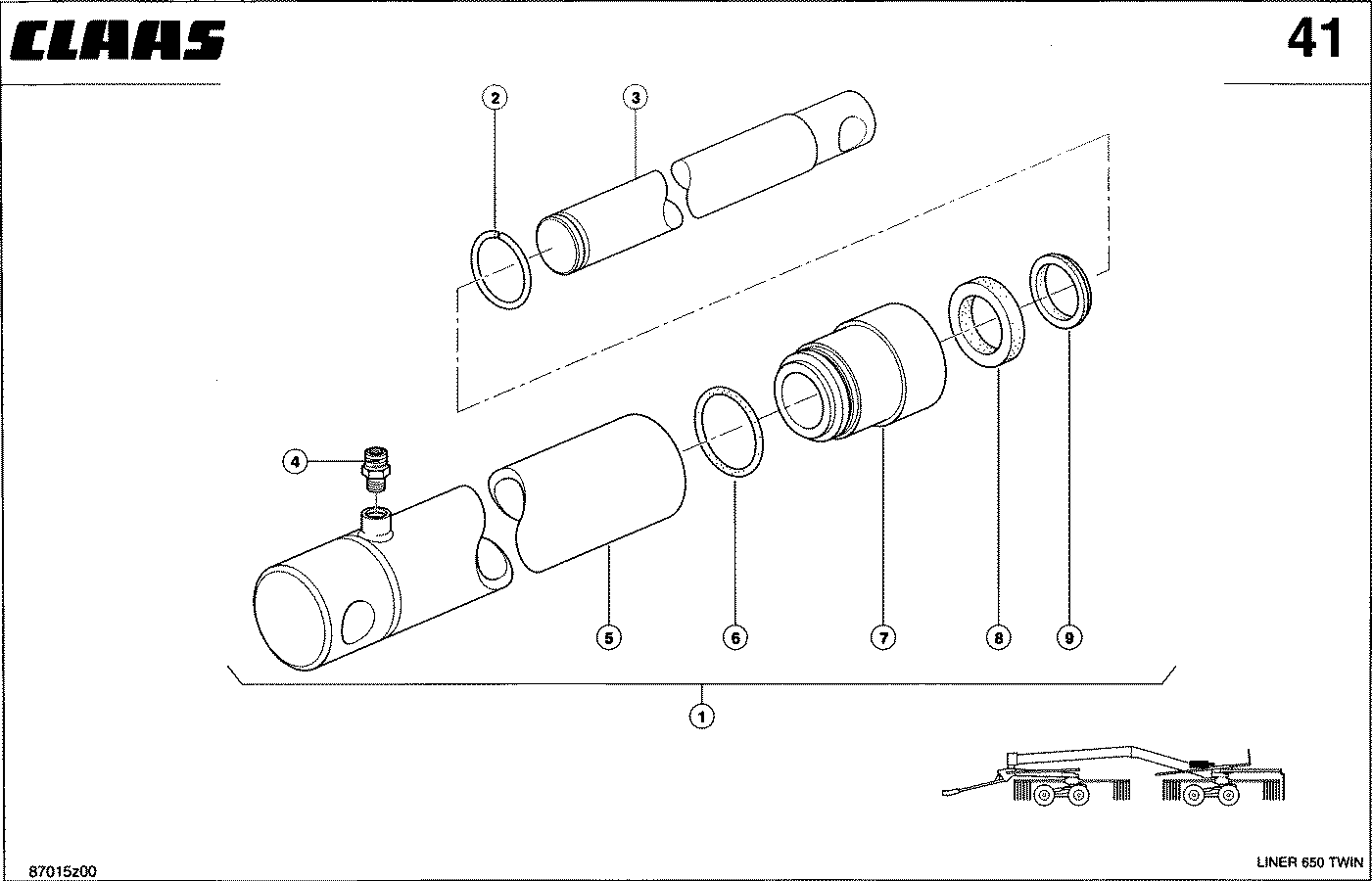 LINER - HYDRAULIKZYLINDER - KREISELHгHE, HINTEN