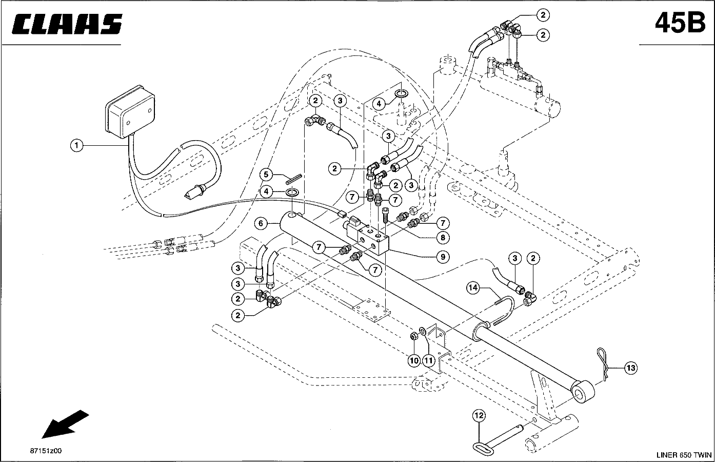 LINER - SCHWADTUCH - HYDRAULISCHE VERSTELLUNG