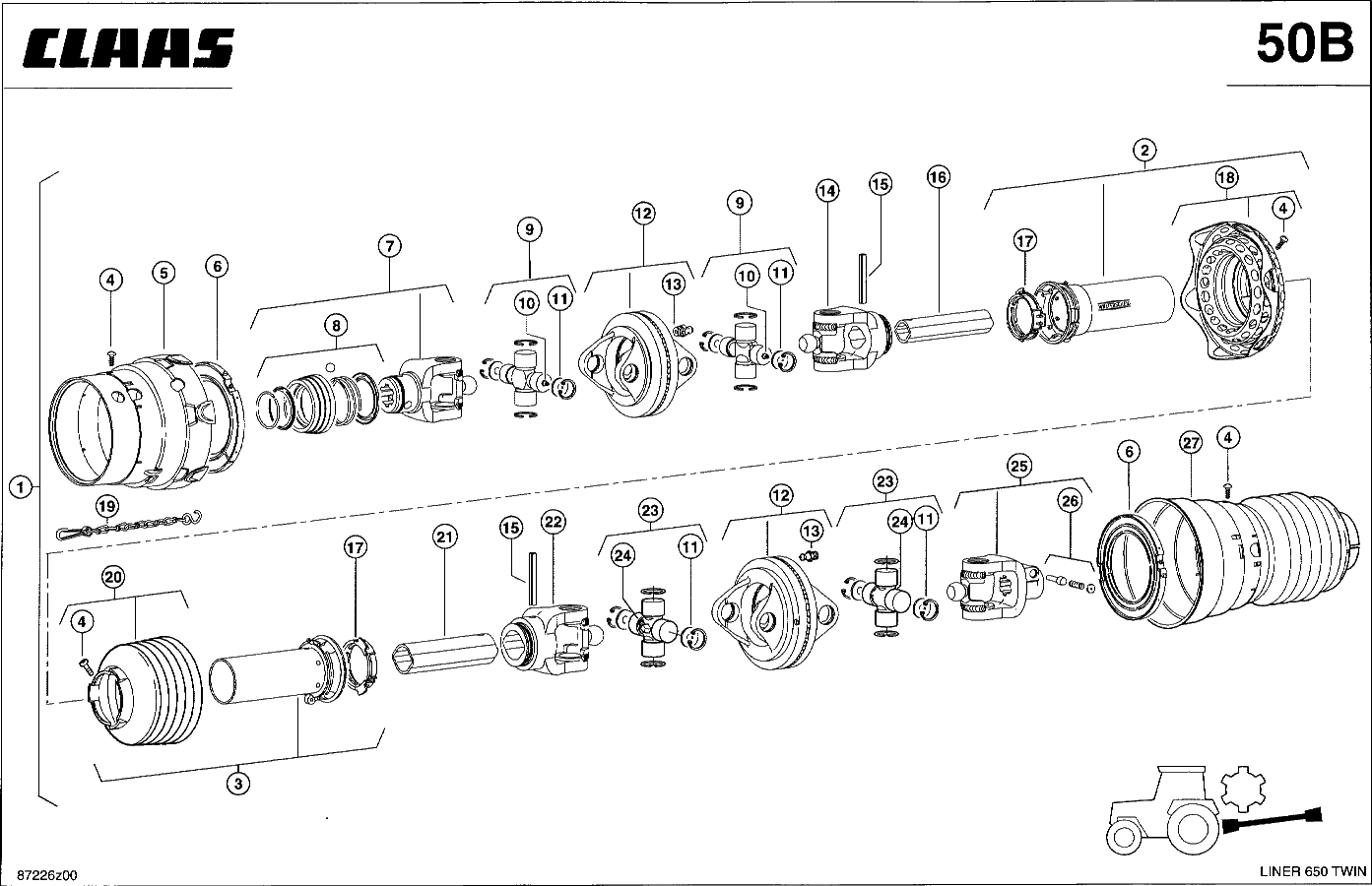 LINER - DOPPELWEITWINKEL- GELENKWELLE 1 3/8" (6)
