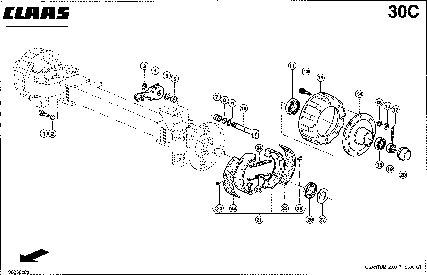 QUANTUM - LENKBREMSACHSE - HYDR.GEBREMST 16T