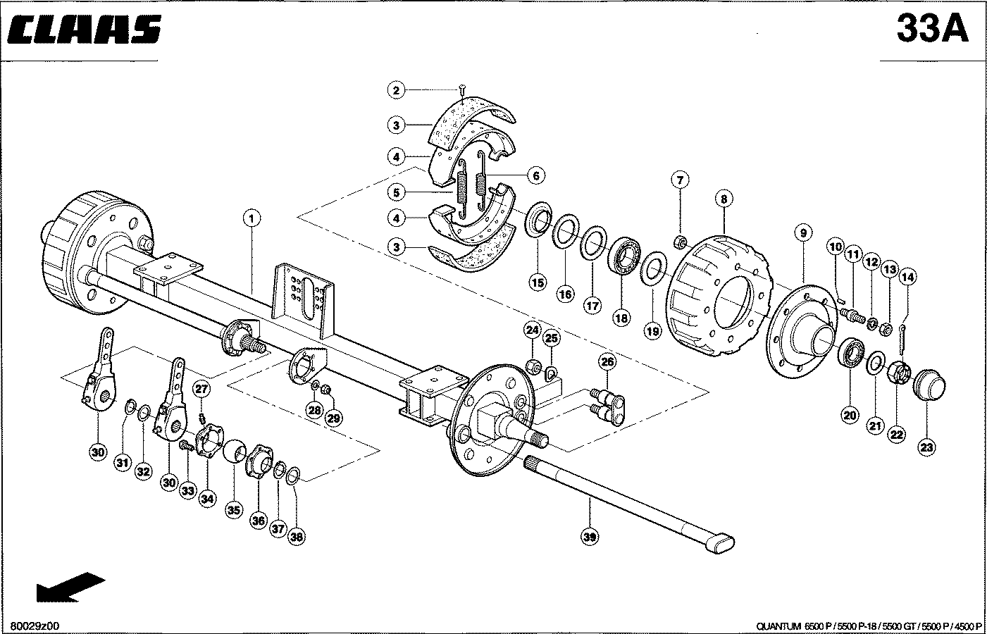 QUANTUM - BREMSACHSE - DRUCKLUFT 18T