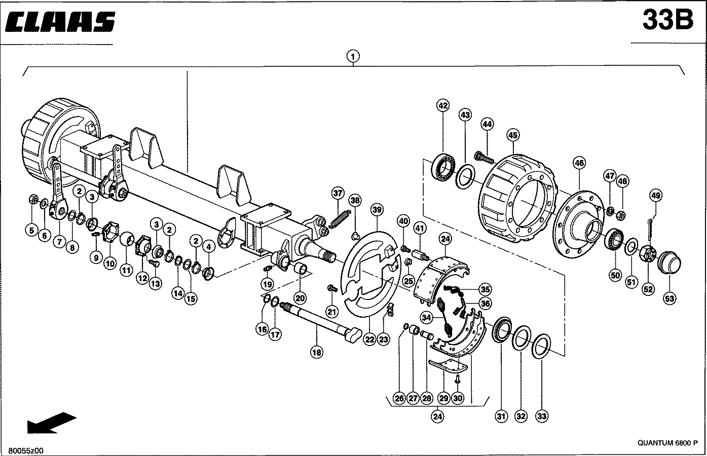 QUANTUM - BREMSACHSE - DRUCKLUFT 20T