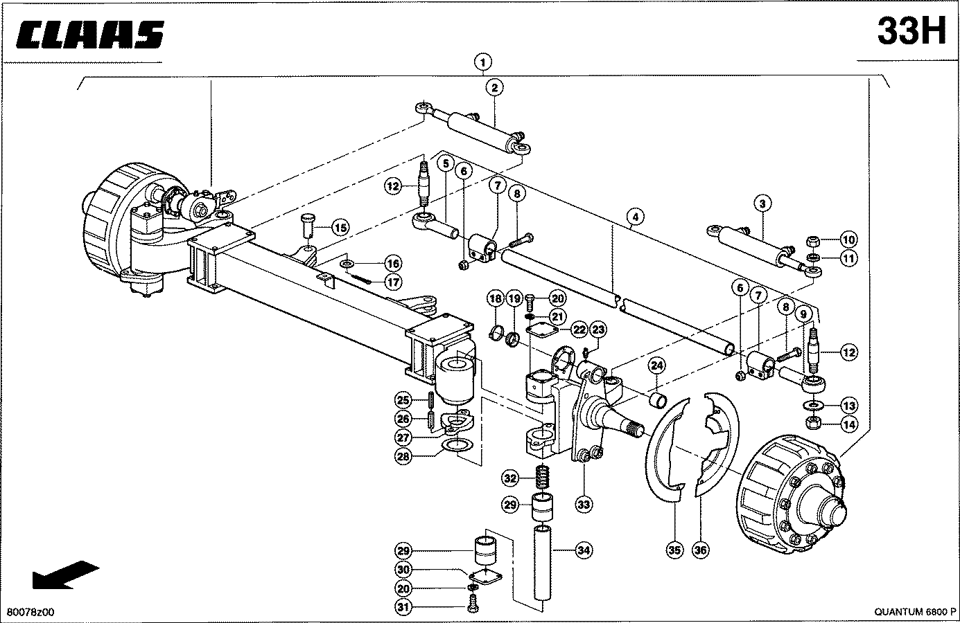 QUANTUM - BREMSACHSE - DRUCKLUFT 20T