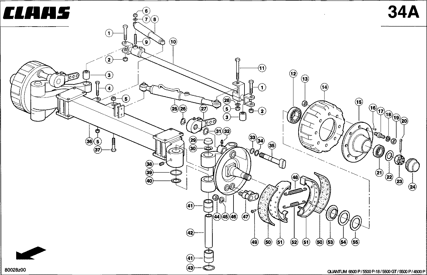 QUANTUM - LENKBREMSACHSE - DRUCKLUFT 18T