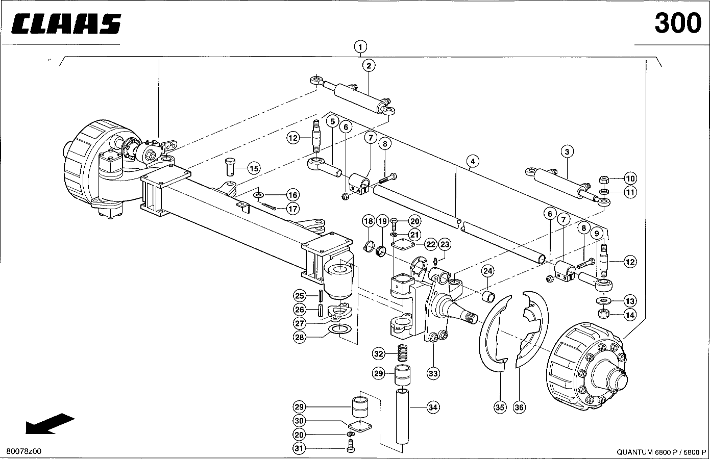 QUANTUM - BREMSACHSE - DRUCKLUFT 20T