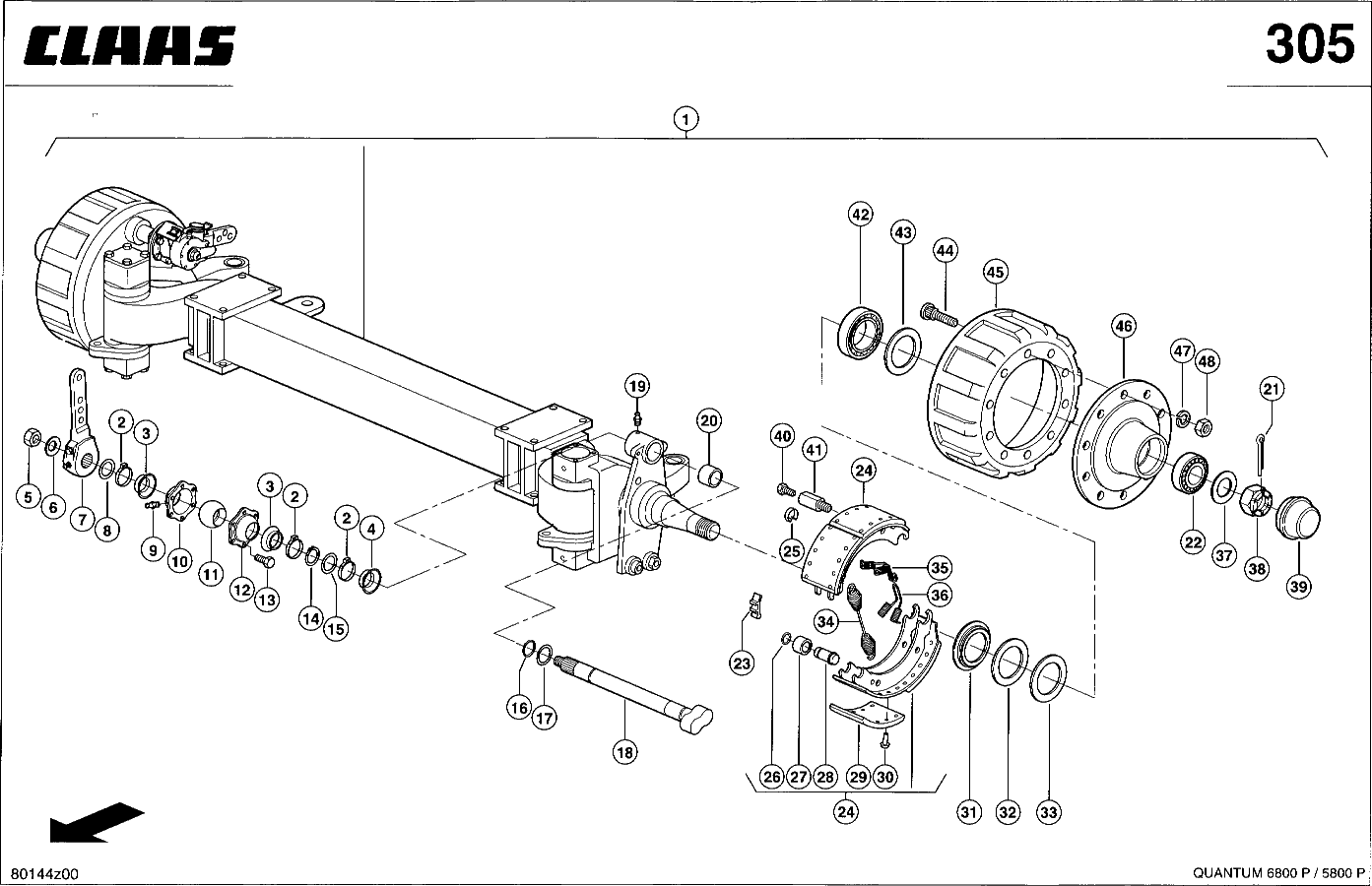 QUANTUM - BREMSACHSE - DRUCKLUFT 20T