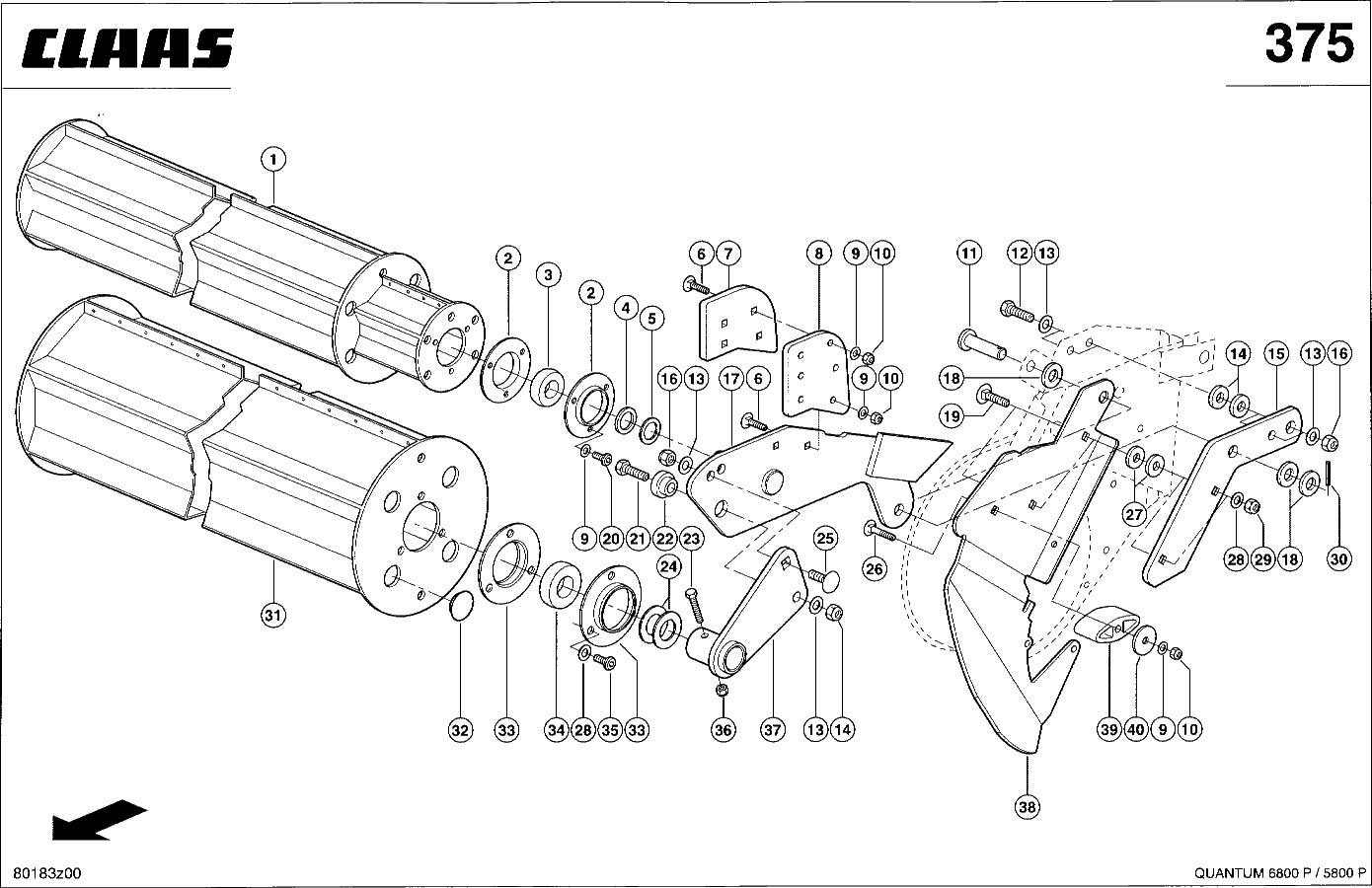 QUANTUM - ROLLENNIEDERHALTER 2,00 M