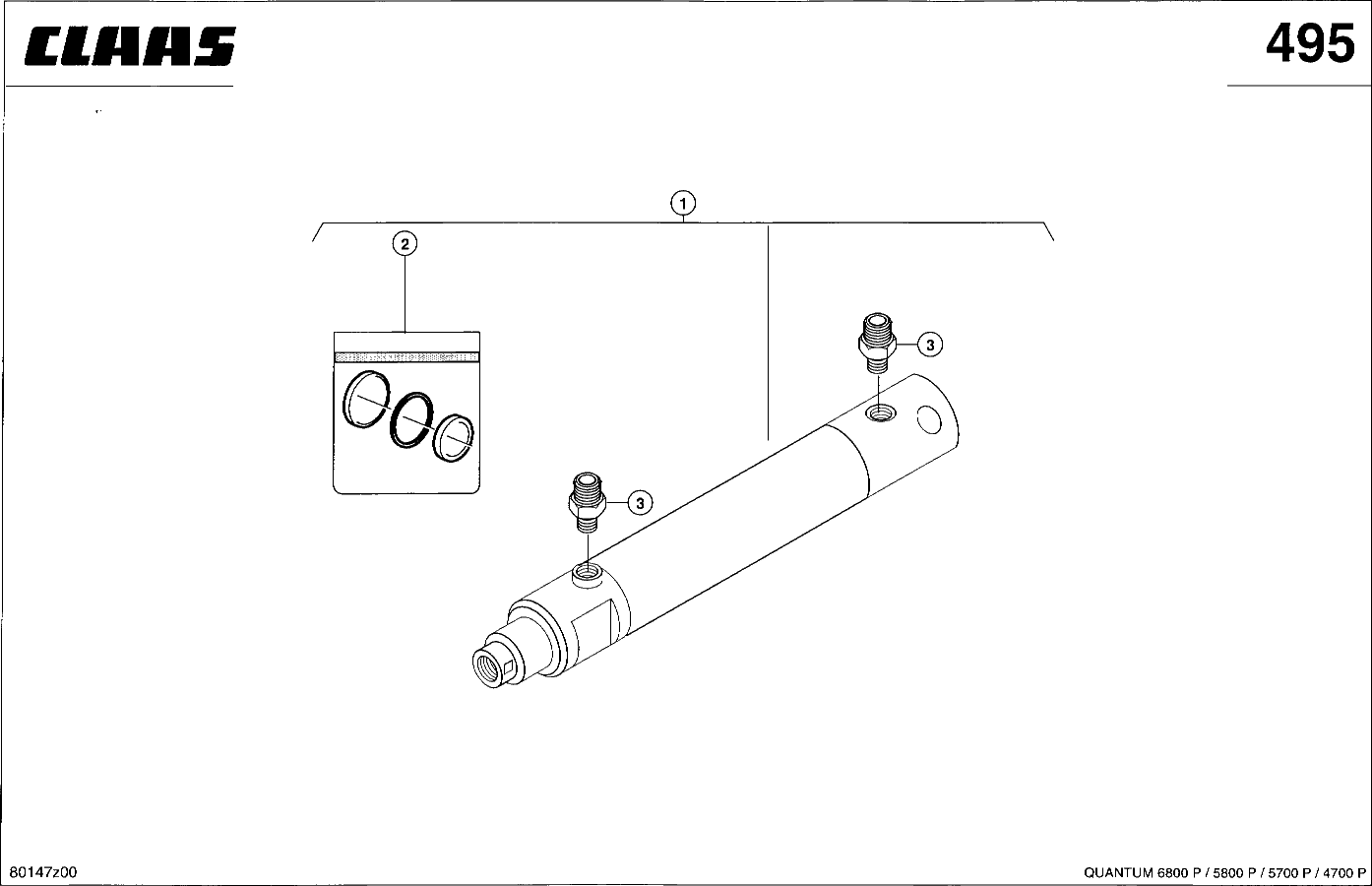 QUANTUM - HYDRAULIKZYLINDER HECKKLAPPE