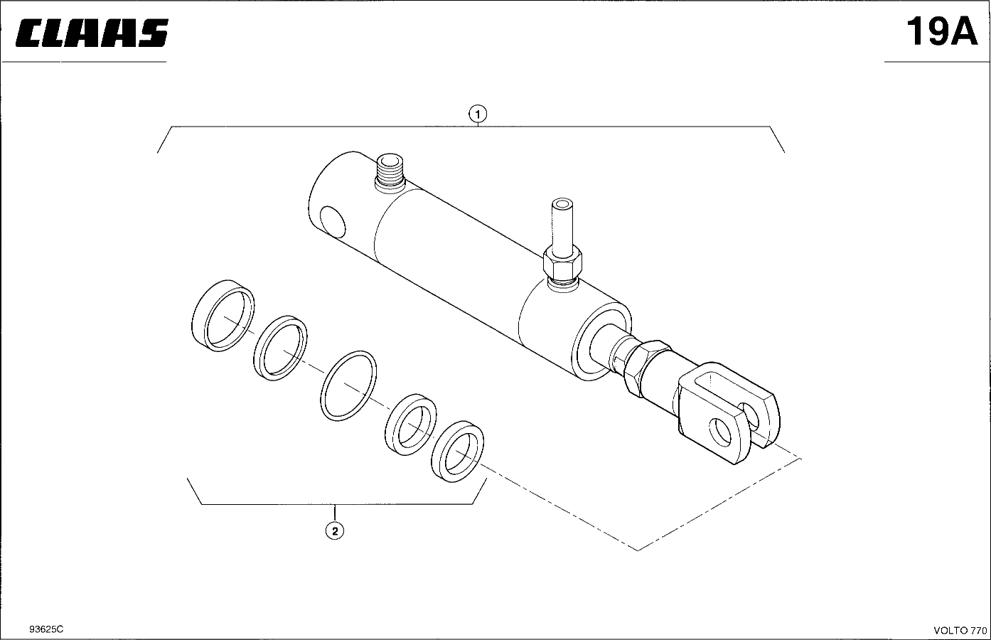 VOLTO - HYDRAULIKZYLINDER - BEGRENZUNGSTUCH