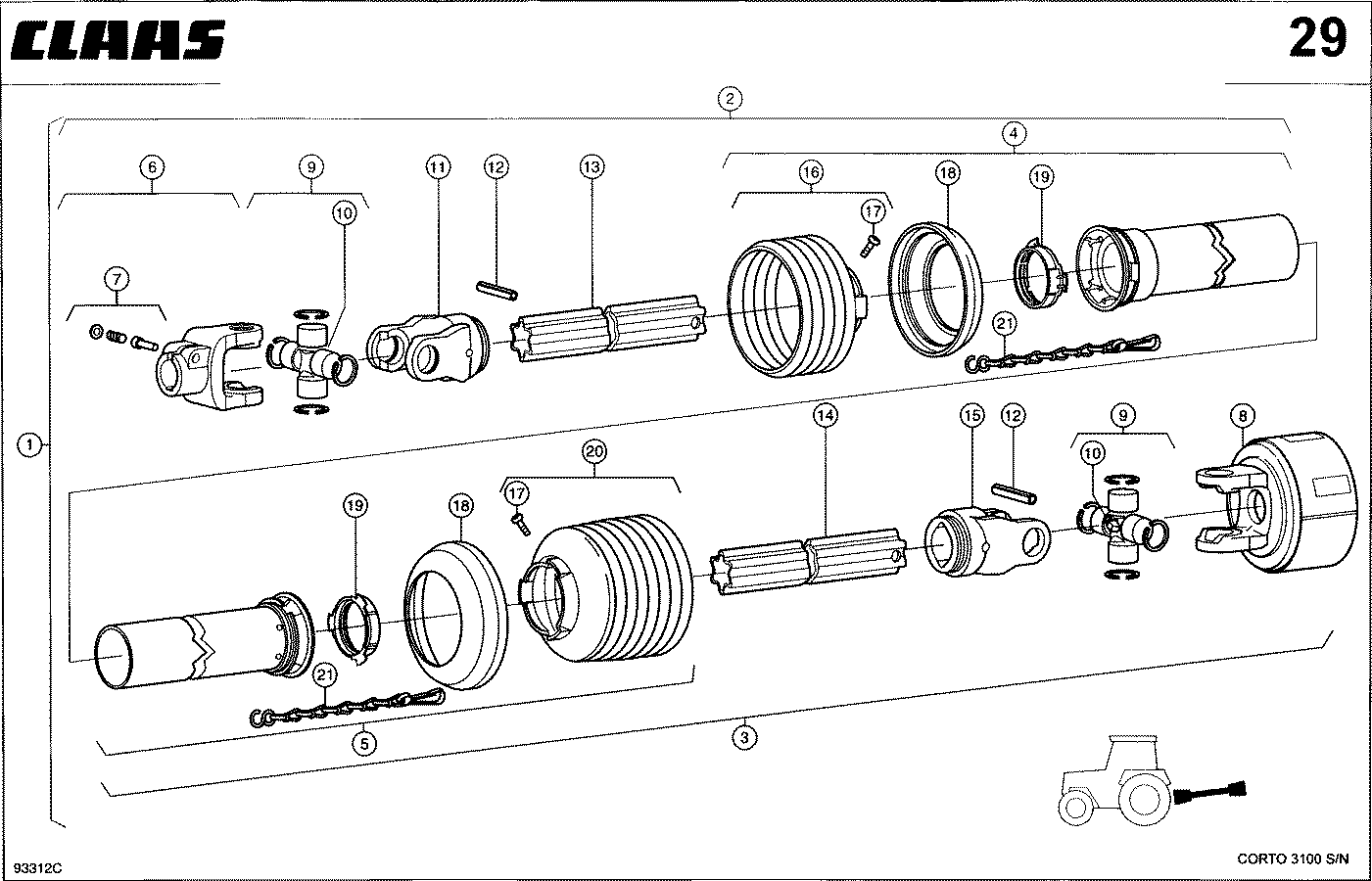 CORTO - GELENKWELLE 1 3/8" (6)