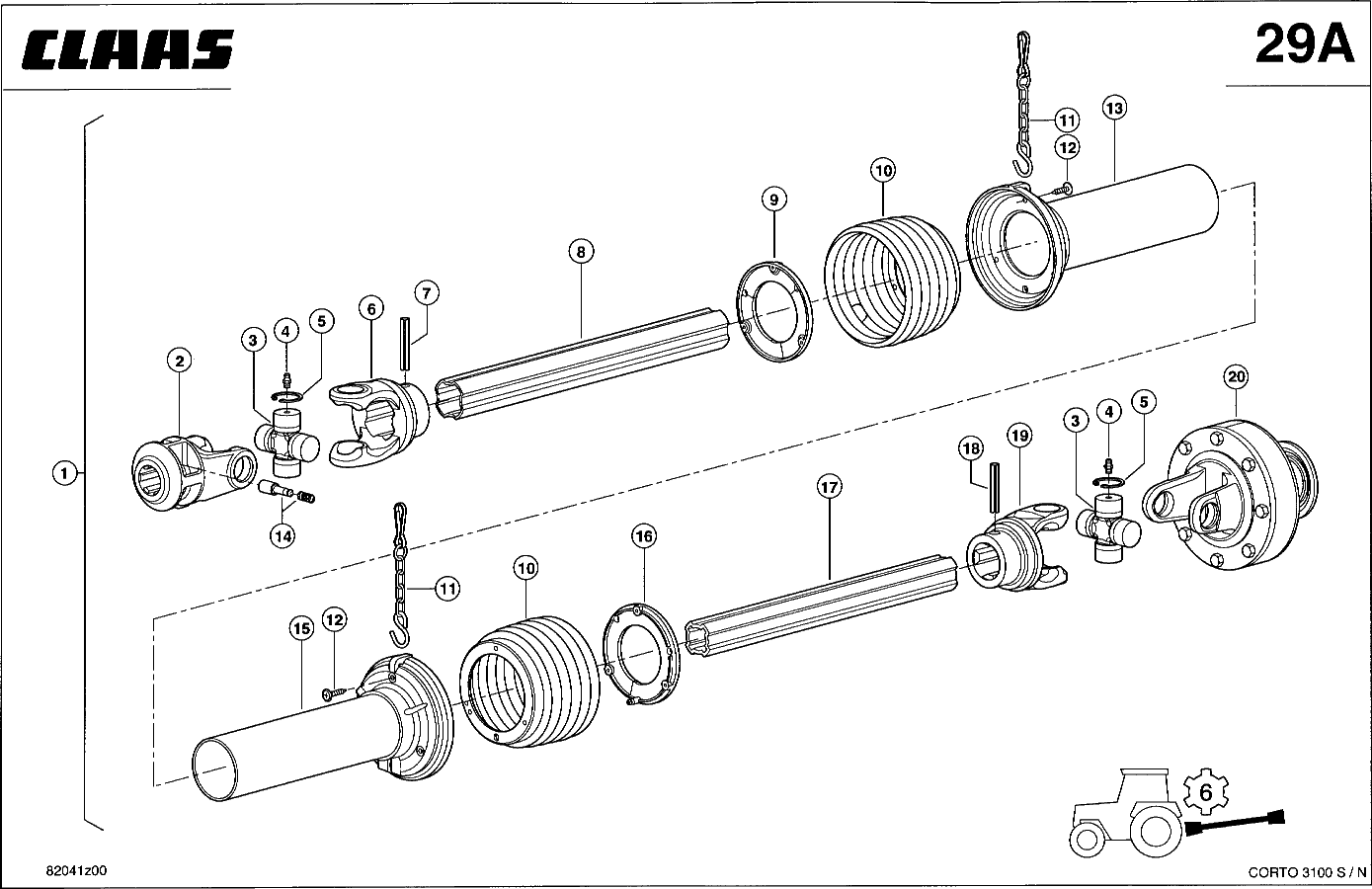 CORTO - GELENKWELLE 1 3/8" (6)