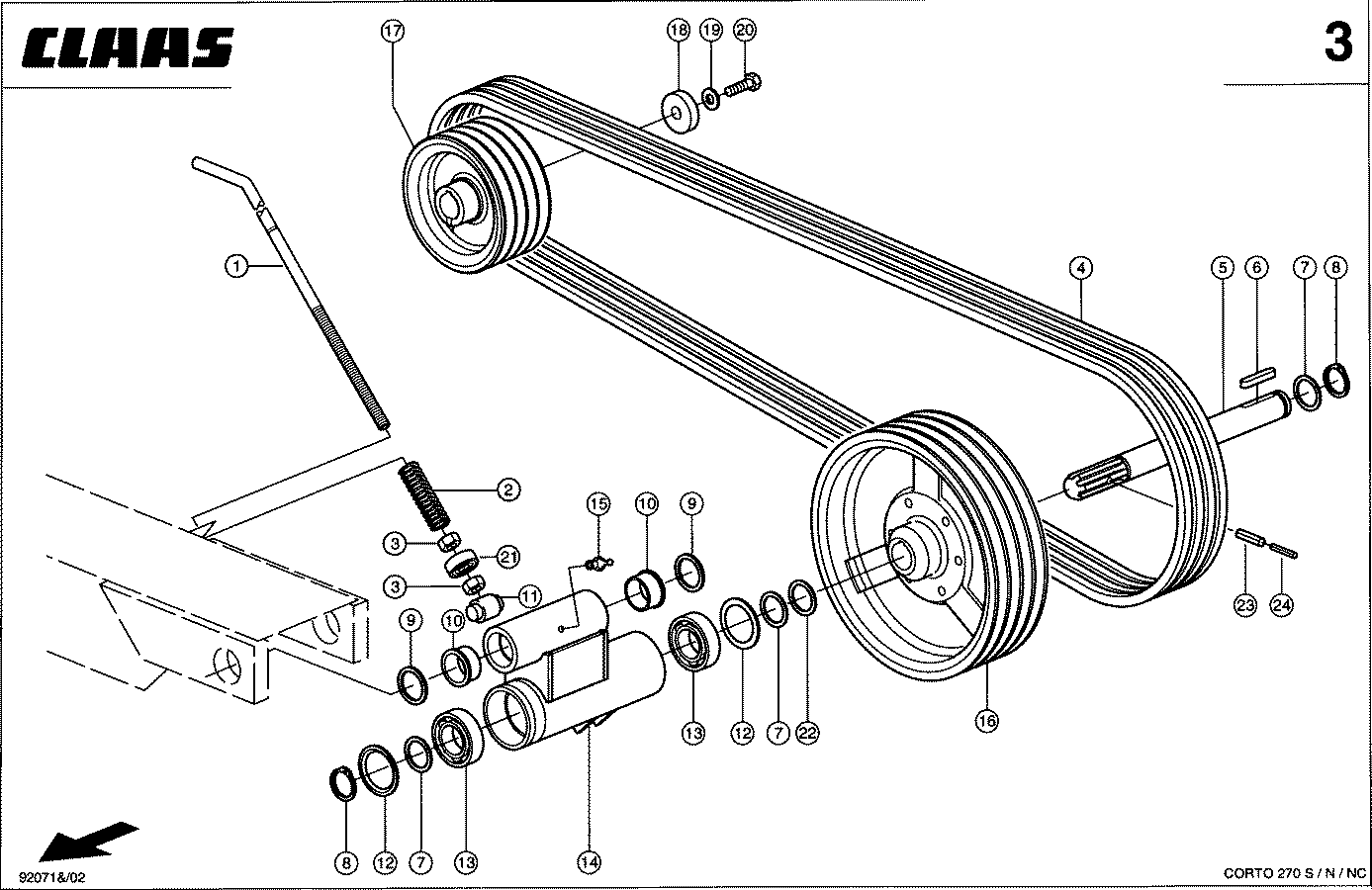 CORTO - RIEMENTRIEB MIT LAGERBOCK