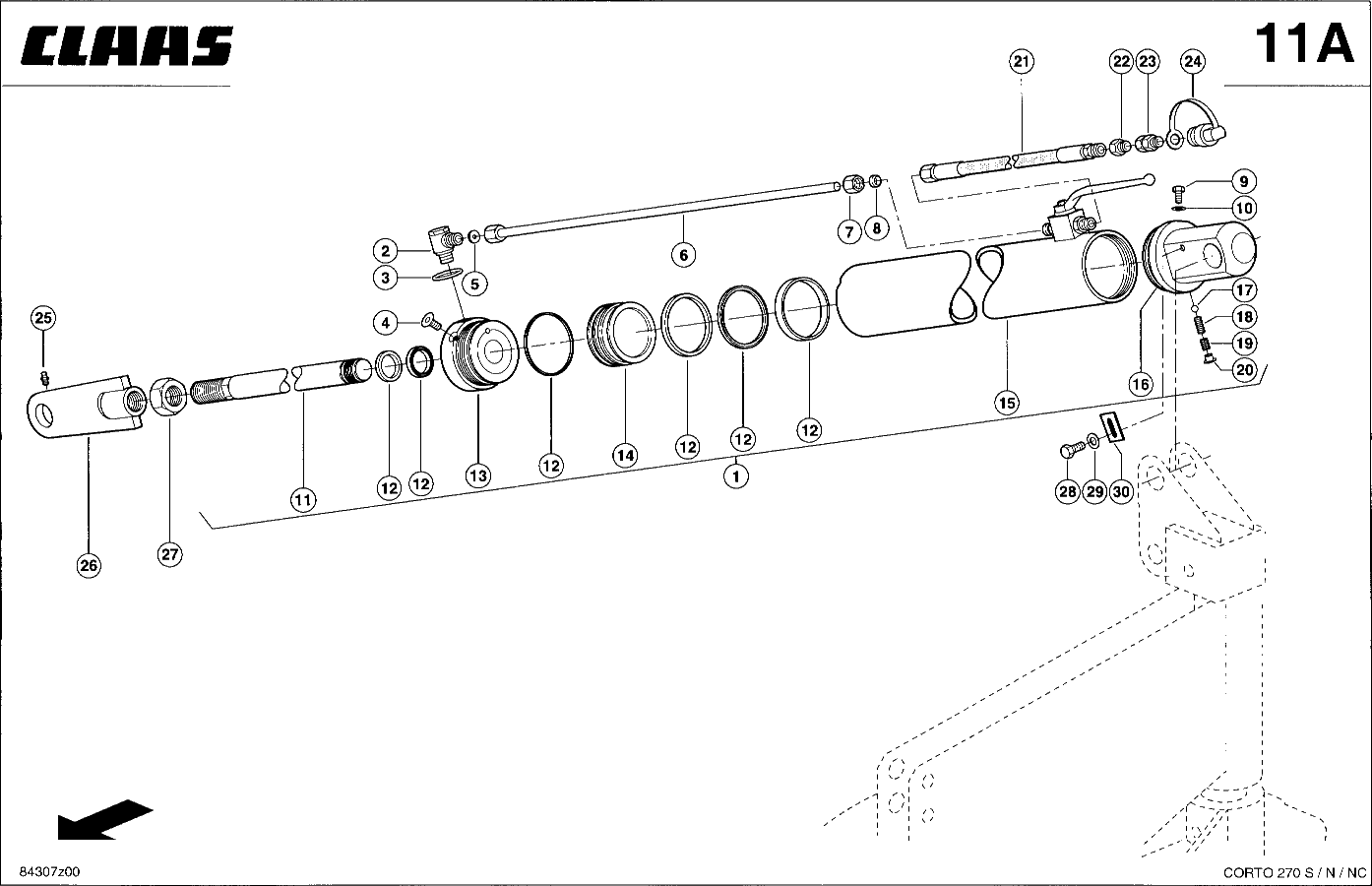 CORTO - ZUGZYLINDER - HYDRAULISCHE AUSHEBUNG