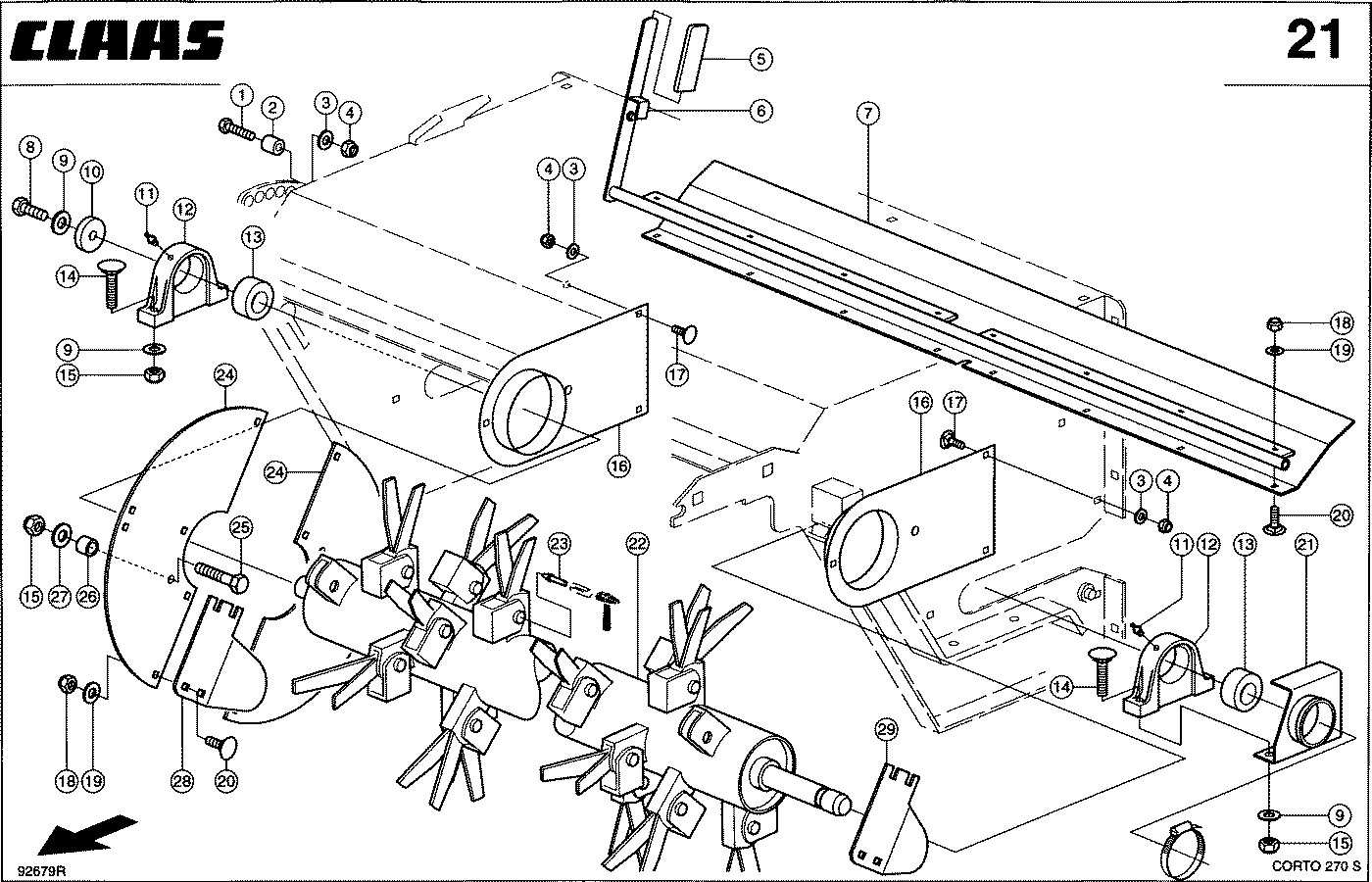 CORTO - KNICKTROMMEL MIT LAGERUNG CORTO 270 S