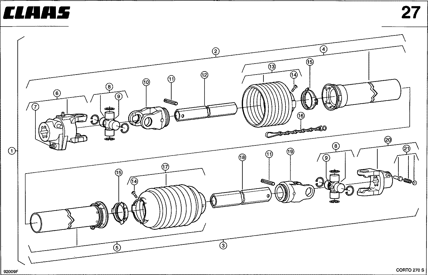 CORTO - GELENKWELLE - KNICKTROMMELANTRIEB