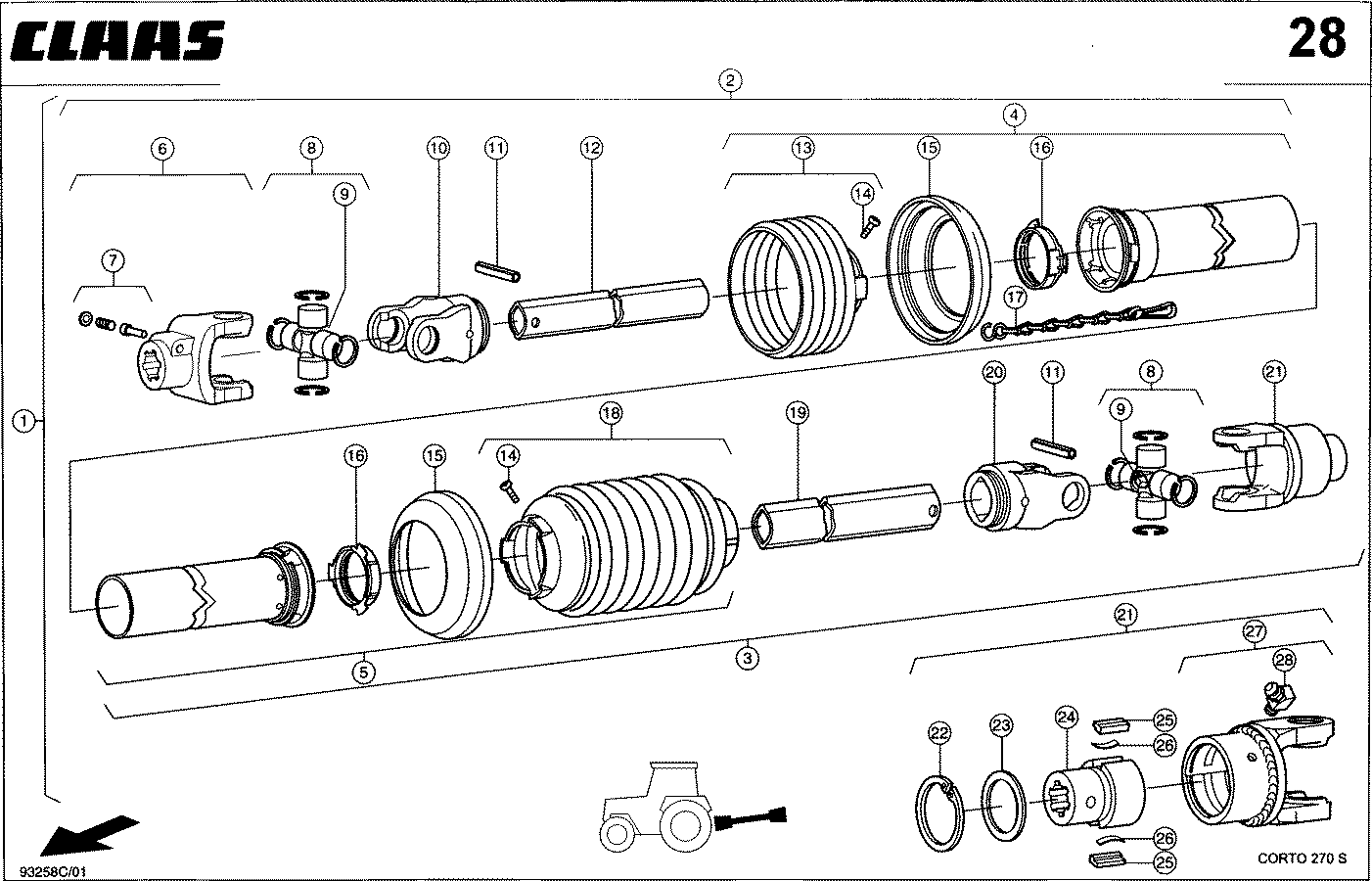 CORTO - GELENKWELLE 1 3/8" (6)