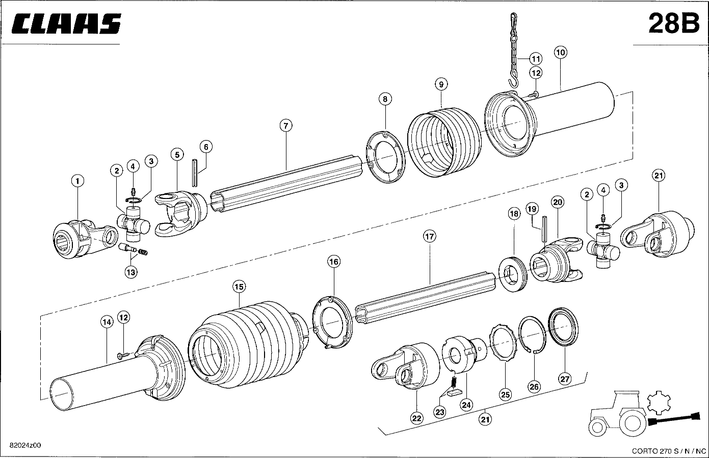 CORTO - GELENKWELLE 1 3/8" (6)