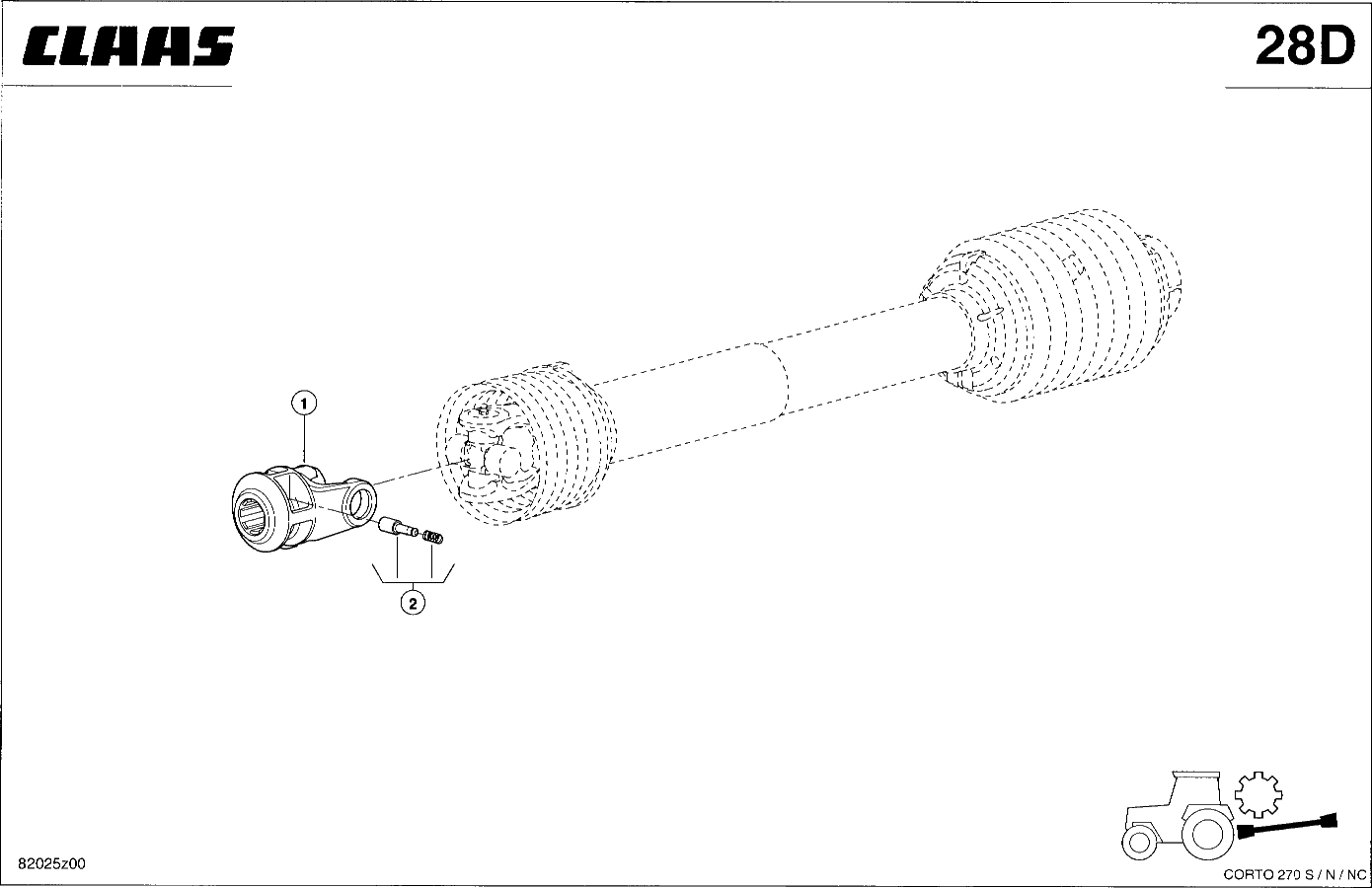 CORTO - GABELSTUECK 1 3/8" (8)