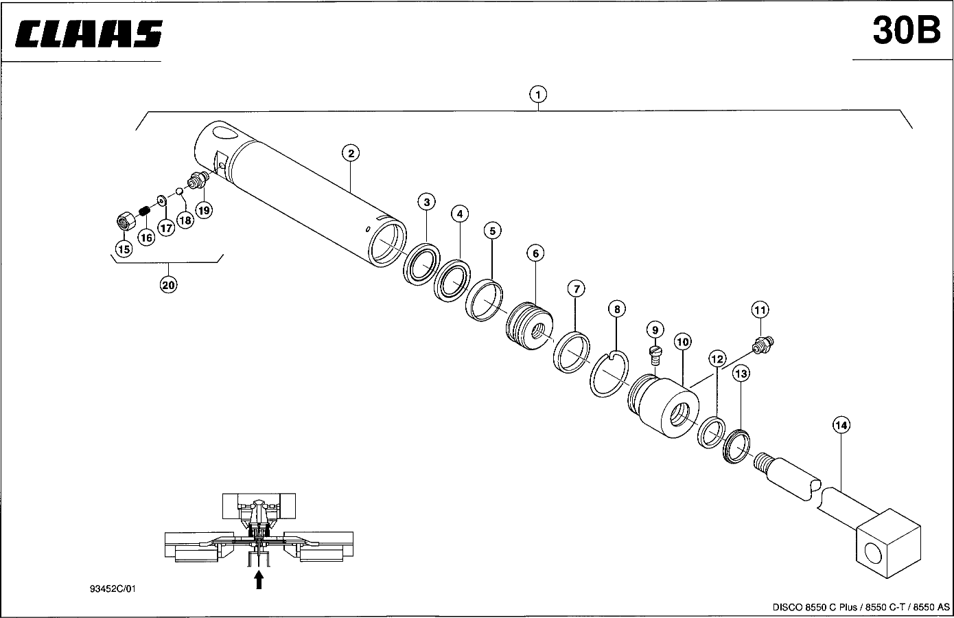 DISCO - HYDRAULIKZYLINDER ADAPTER