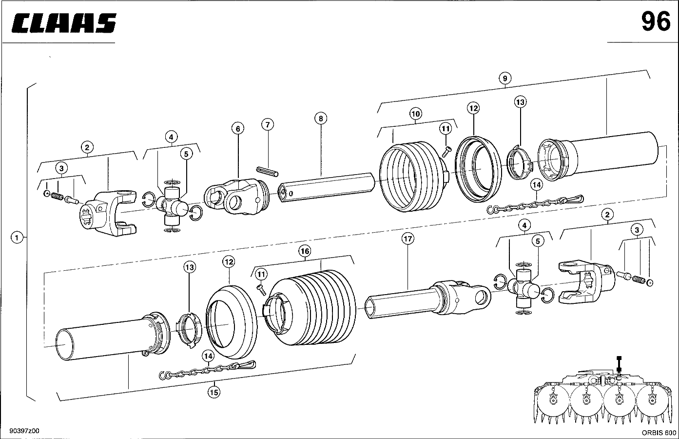 ПРИСТАВКИ КУКУРУЗНЫЕ - GELENKWELLE - ANBAU AN JAGUAR 492
