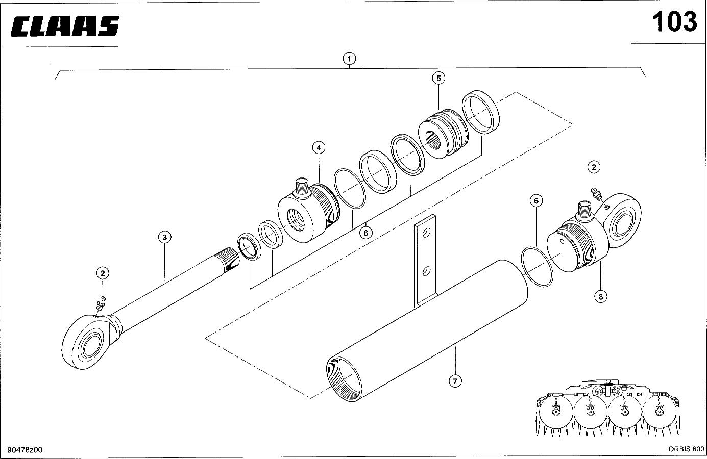 ПРИСТАВКИ КУКУРУЗНЫЕ - HYDRAULIKZYLINDER - AUTO CONTOUR