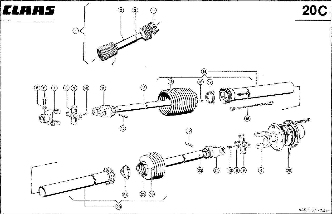 ЖАТКИ VARIO; - GELENKW.M.REIBKUPPLUNG 140 NM,TYP 705