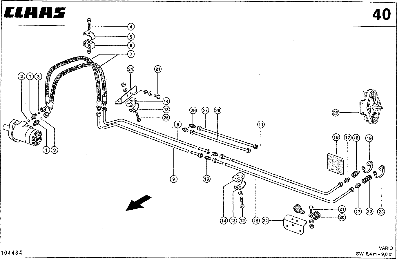 ЖАТКИ VARIO; - HYDRAULIKLEIT.,HASPELANTRIEB TYP 712