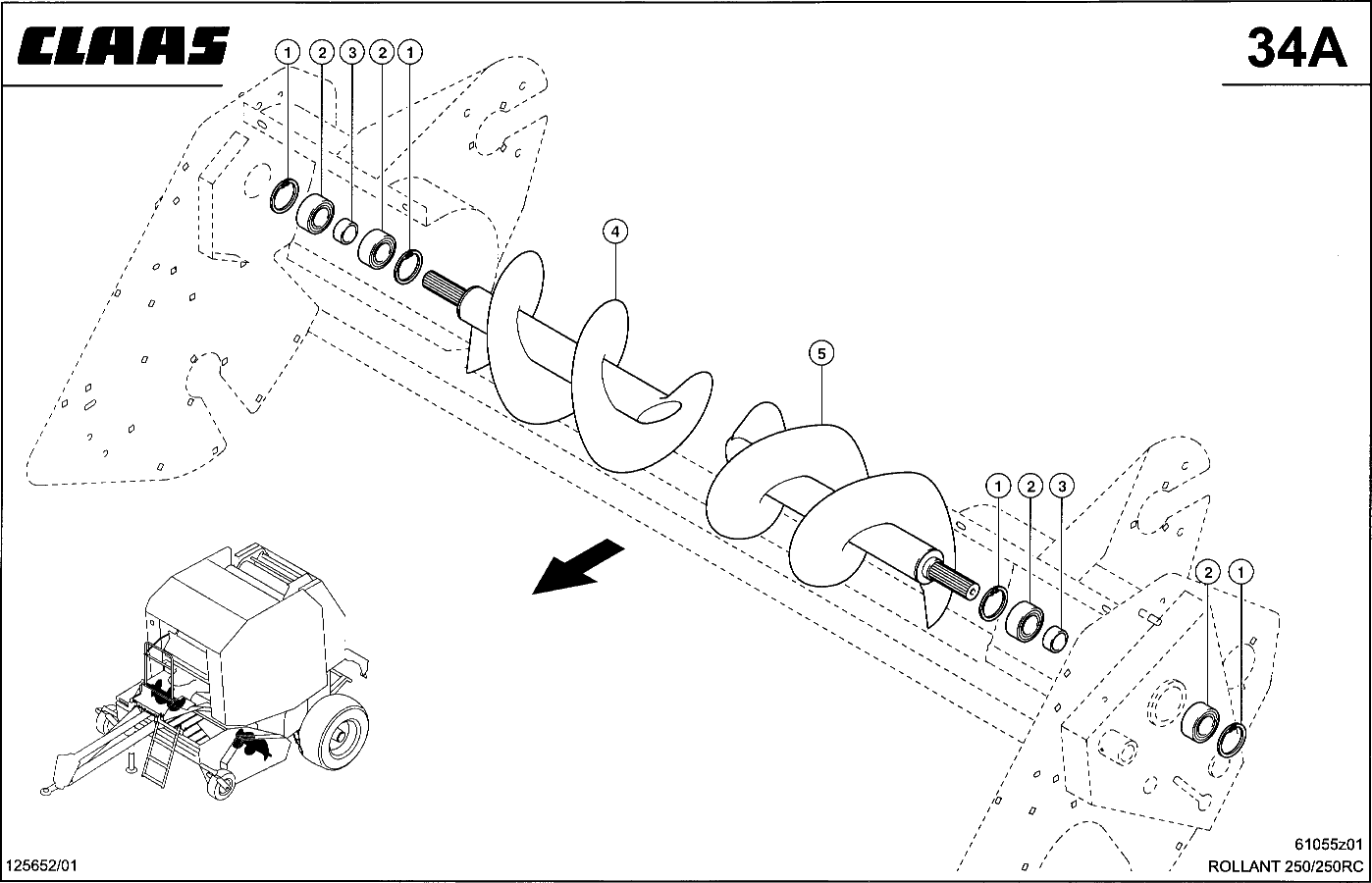 ROLLANT - SCHNECKEN FUER AUFSAMMLER, 2,10 + 1,85 M