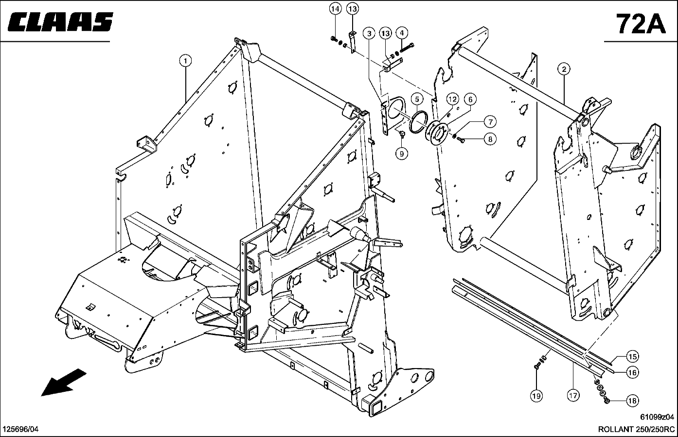 ROLLANT (250; 250 RC) - КОРПУС МАШИНЫ - Грандпостач