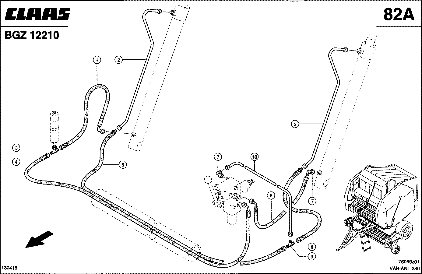 VARIANT - HYDRAULIKLEITUNGEN, (HECKKLAPPENZYLINDE