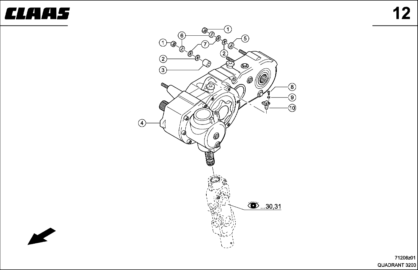 QUADRANT - VERTEILERGETRIEBE, ROTOR - RAFFER