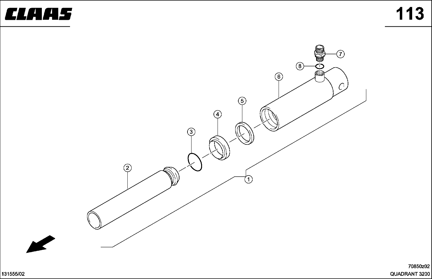 QUADRANT - HYDRAULIKZYLINDER, HYDR. BREMSE