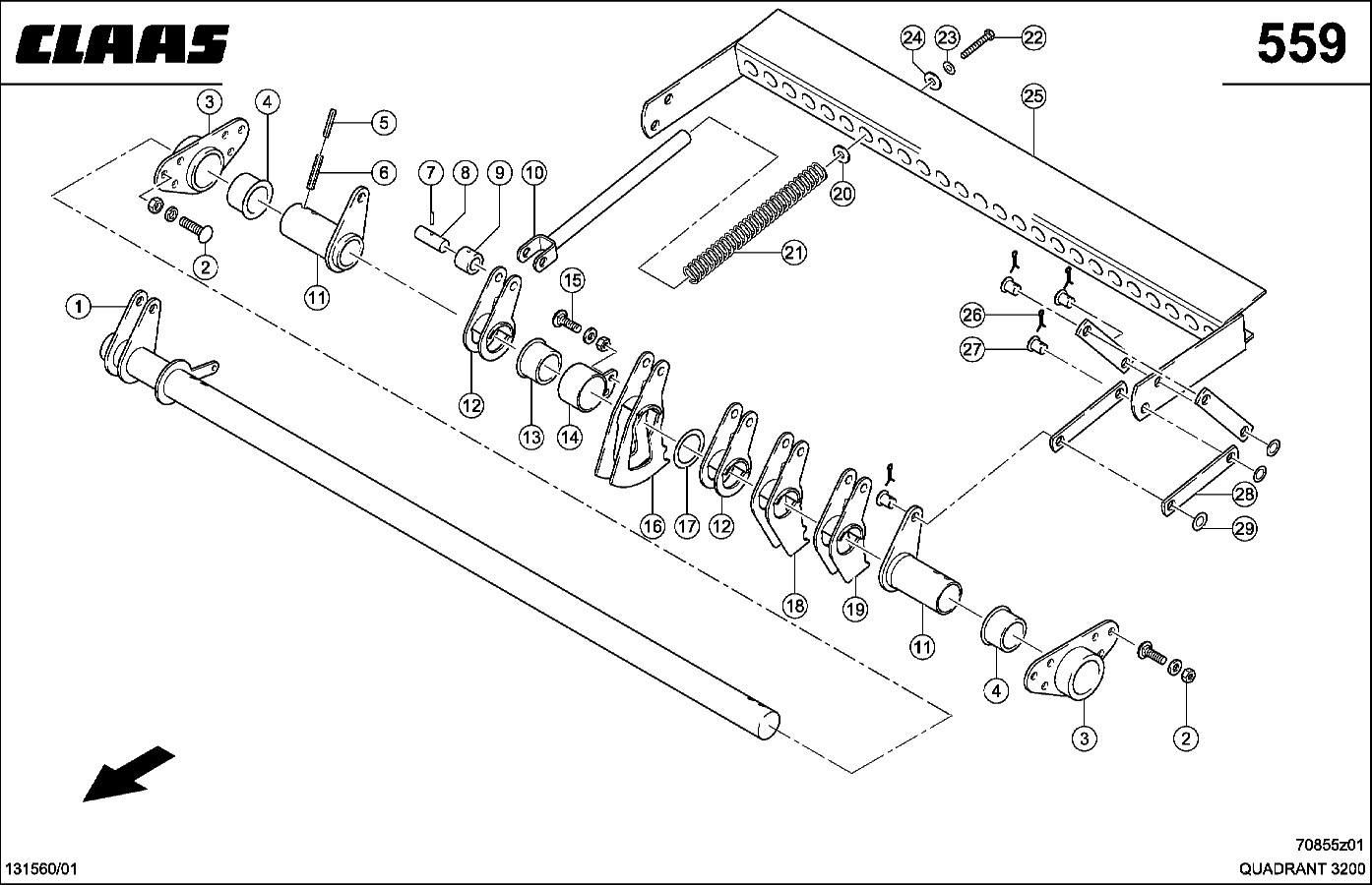 QUADRANT - MESSERWELLE, (25 MESSER)