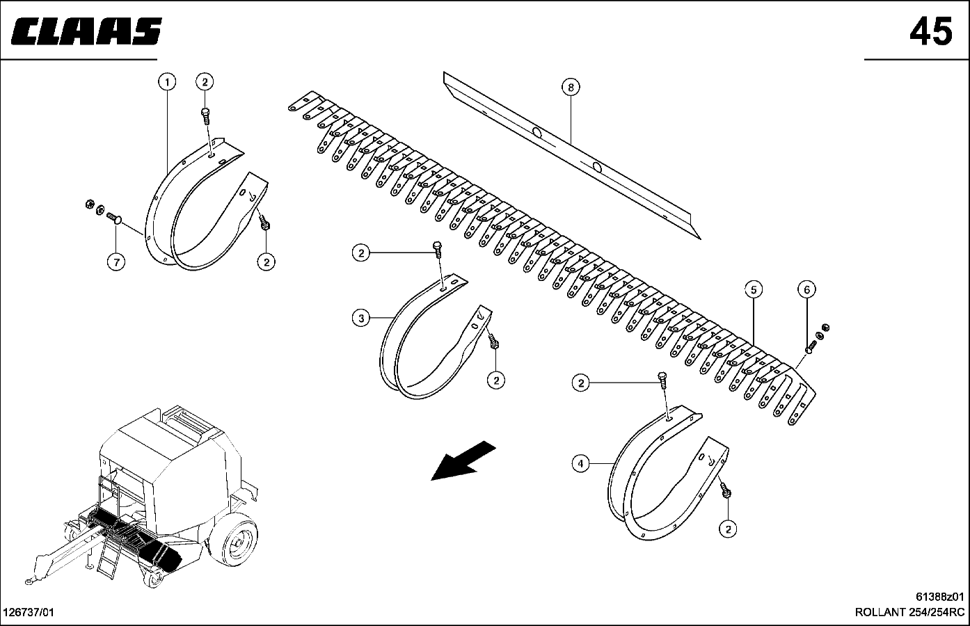 ROLLANT - AUFSAMMLERRAHMEN, 2,10 + 1,85 M
