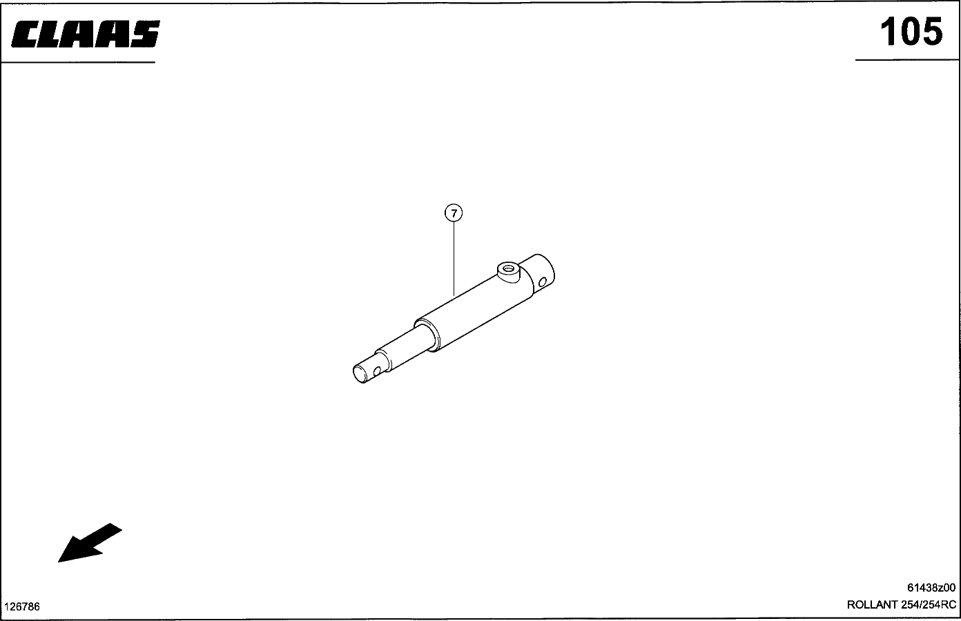 ROLLANT - HYDRAULIKZYLINDER, MESSERAUSHEBUNG