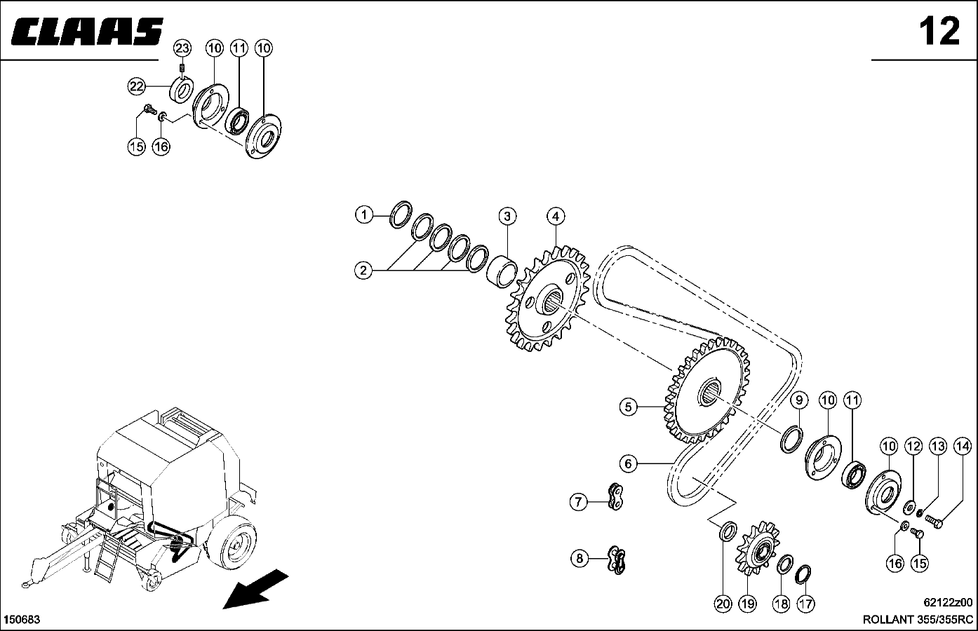 ROLLANT - ANTRIEB F.SCHNEIDROTOR U.FOERDERROTOR
