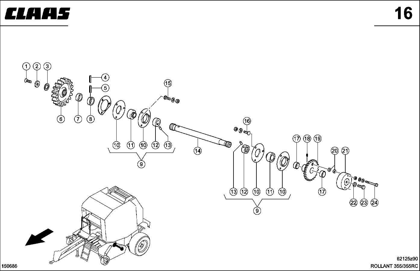 ROLLANT - VORGELEGE AUFSAMMLERANTRIEB - ROTOR