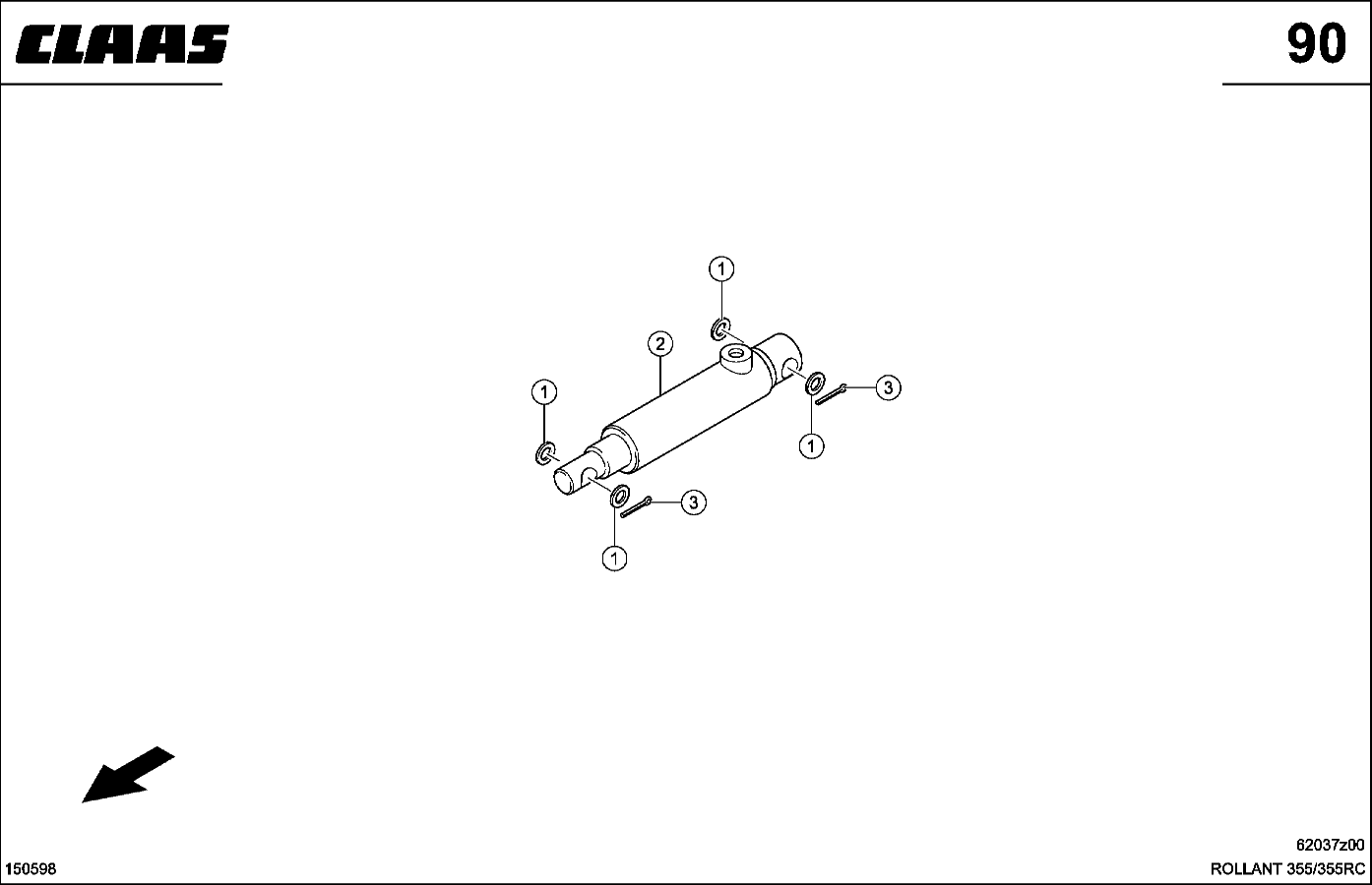 ROLLANT - HYDRAULIKZYLINDER, MESSERAUSHEBUNG