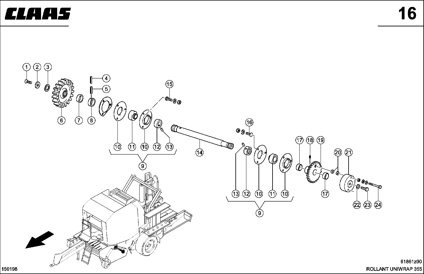 ROLLANT - VORGELEGE AUFSAMMLERANTRIEB - ROTOR