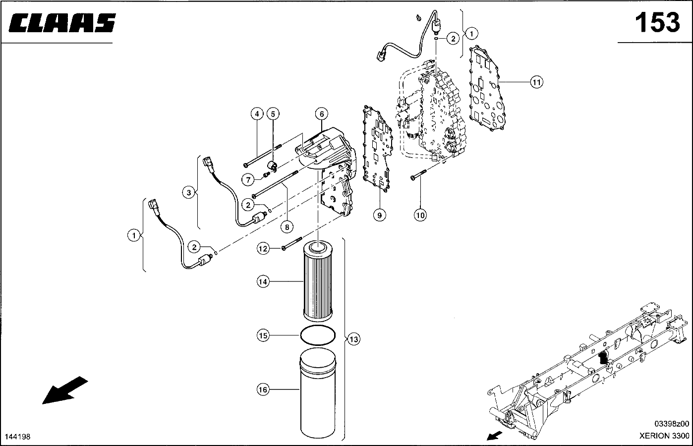 XERION - FILTER U. SYSTEMDRUCK STEUERBLOCK