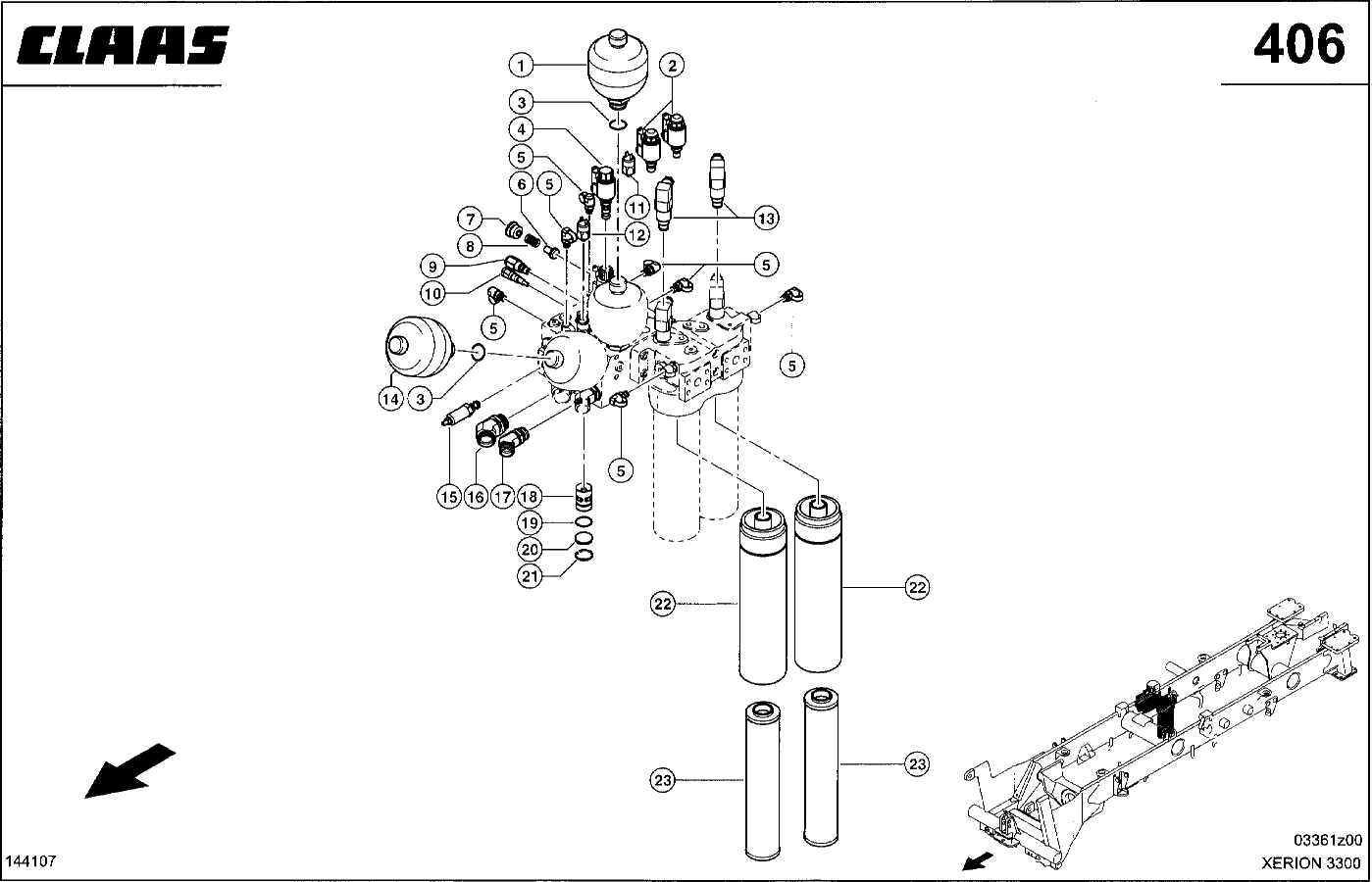 XERION - ARBEITSHYDRAULIK, VENTILBLOCK