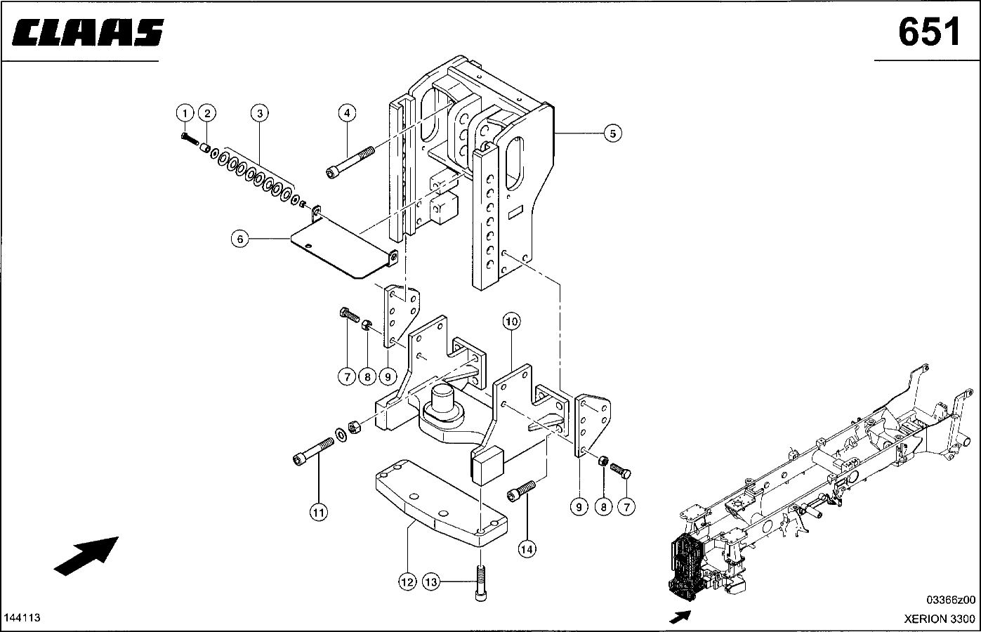 XERION - ANHAENGEBOCK, PITON FIX