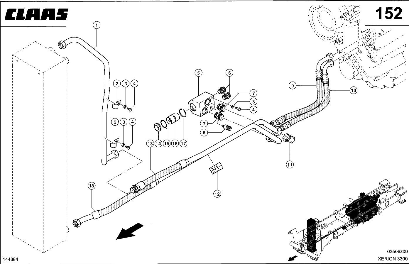 XERION - HYDRAULIKLEIT., GETRIEBEVERSORGUNG