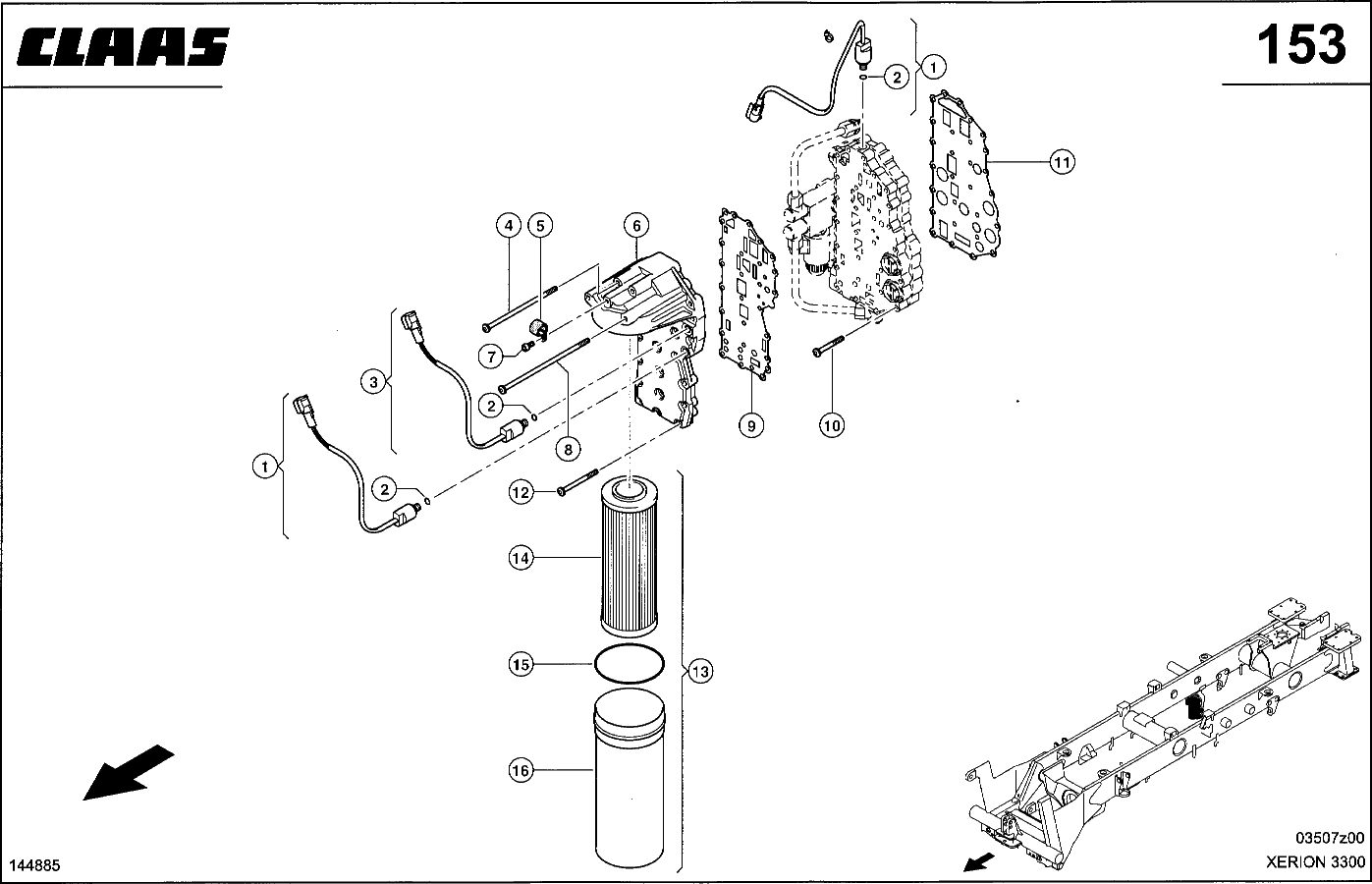 XERION - FILTER U. SYSTEMDRUCK STEUERBLOCK