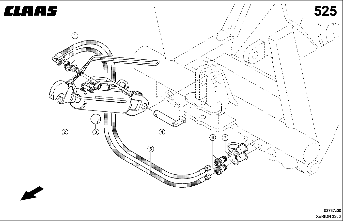 XERION - HYDRAULISCHER OBERLENKER, VORN