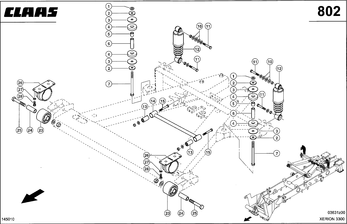 XERION - KABINENLAGERUNG, MECHANISCH