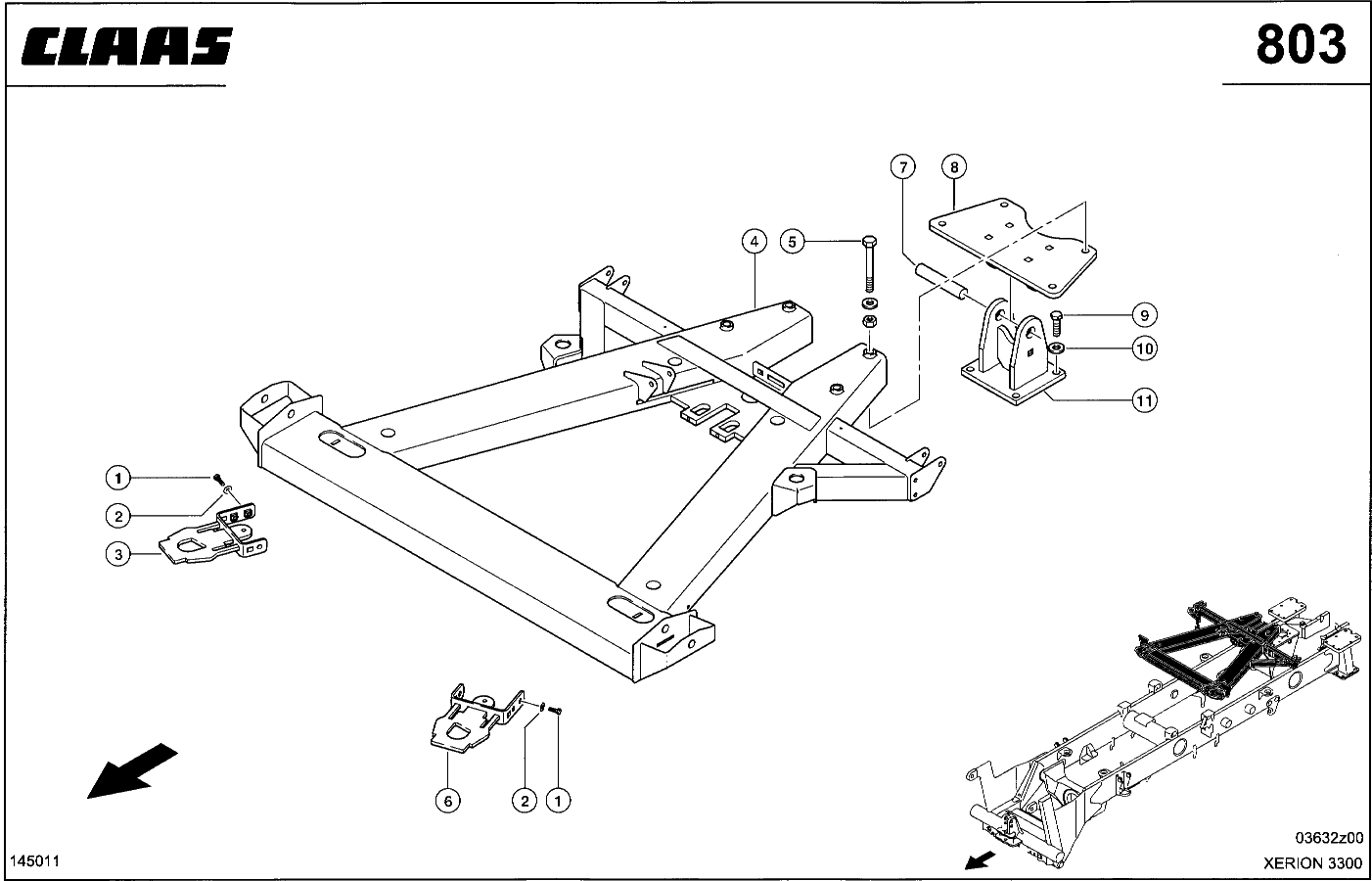 XERION - VER- UND ENTRIEGELUNG DER KABINE / U 200