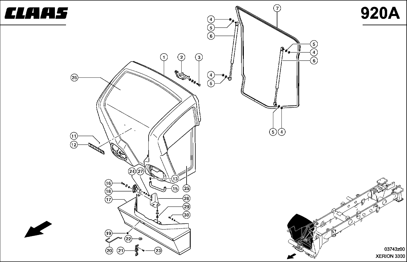 XERION - FRONTGRILL, U 100 / 200